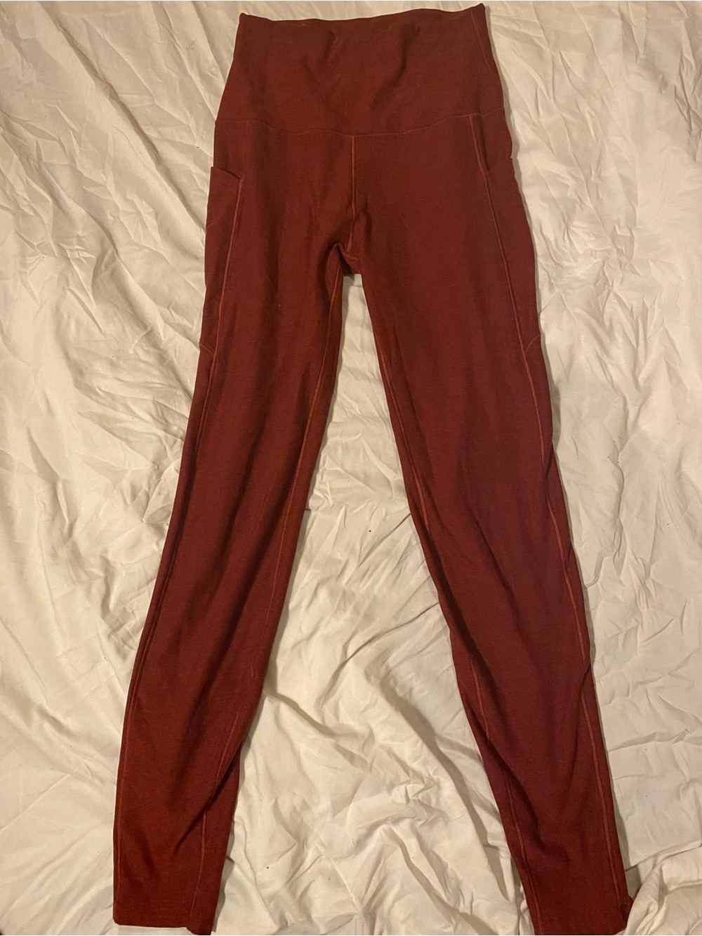High-Waist Rust Leggings - Women Pants & Jumpsuits